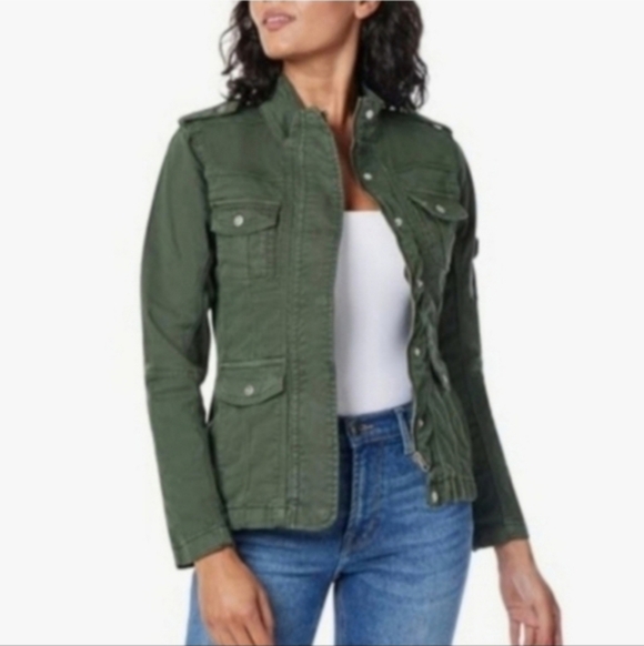 Kensie Dark Moss Utility Jacket - Picture 4 of 5